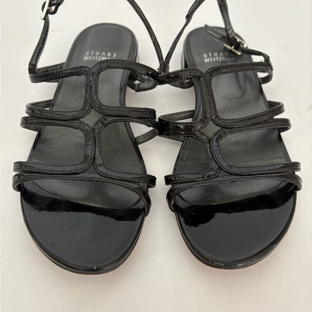 Stuart Weitzman Patent Leather Strappy Sandals